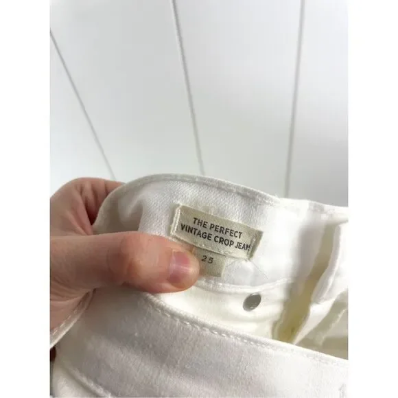 Madewell The Perfect Vintage Crop Jean in Tile White: Button-Front Edition 25 - Picture 11 of 13